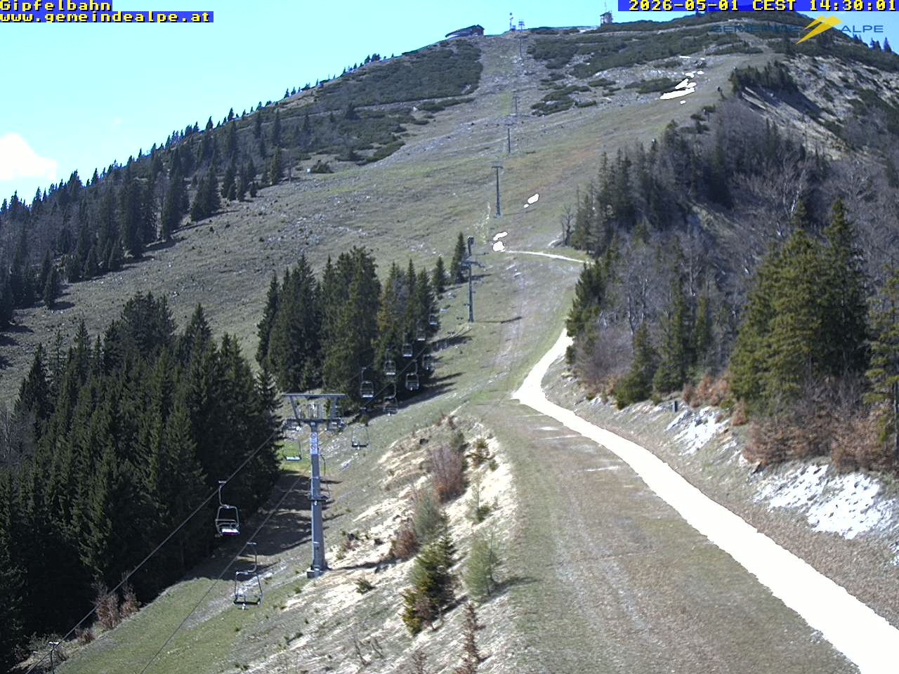 Archiv Foto Webcam Gemeindealpe Gipfelbahn und Gipfel