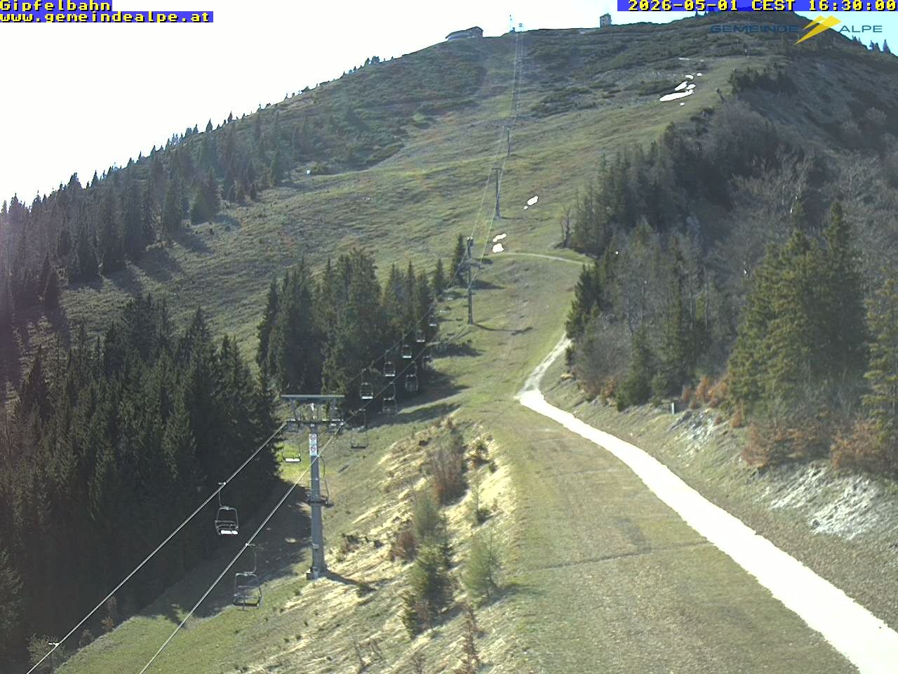 Archiv Foto Webcam Gemeindealpe Gipfelbahn und Gipfel