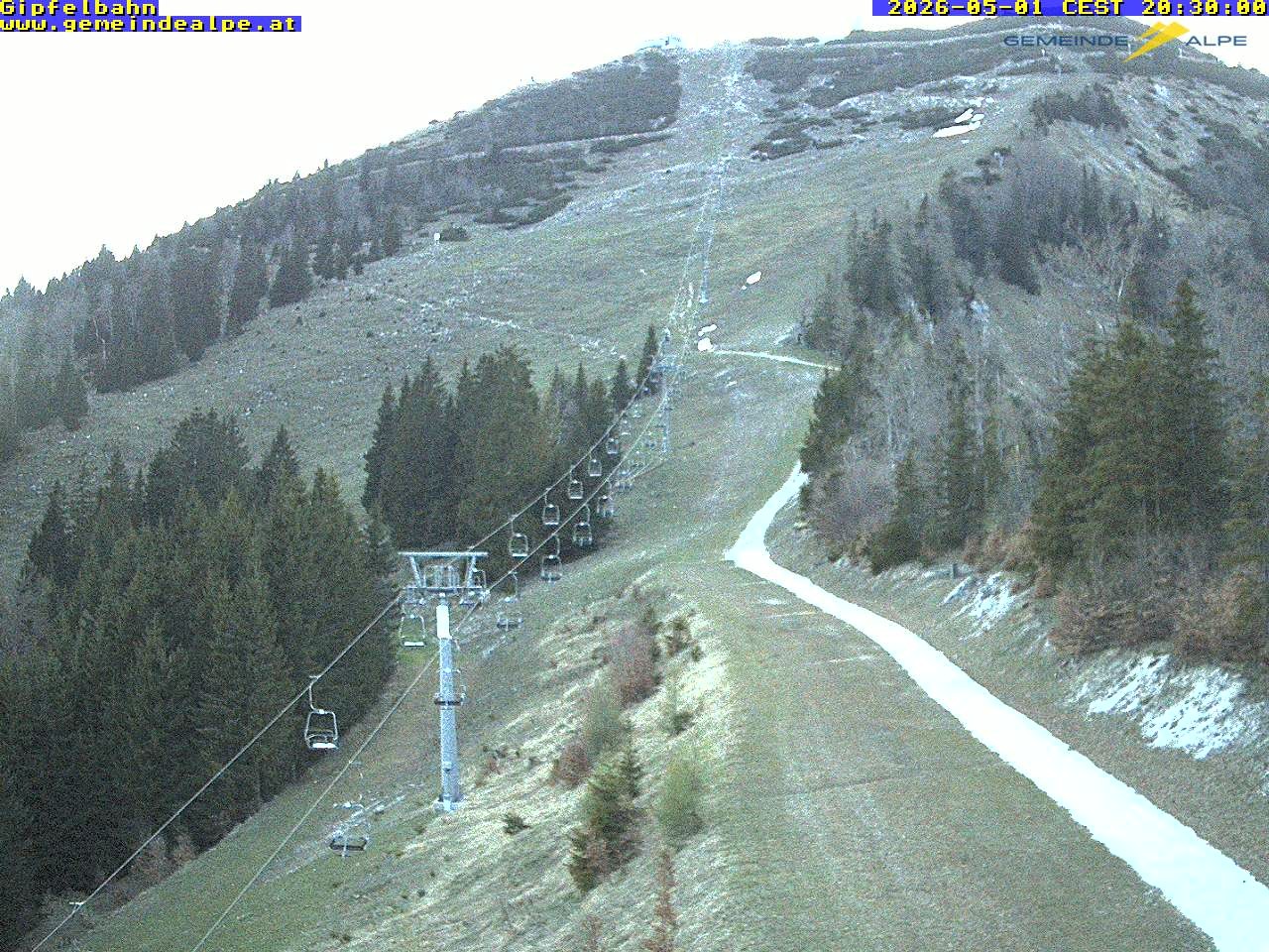 Archiv Foto Webcam Gemeindealpe Gipfelbahn und Gipfel