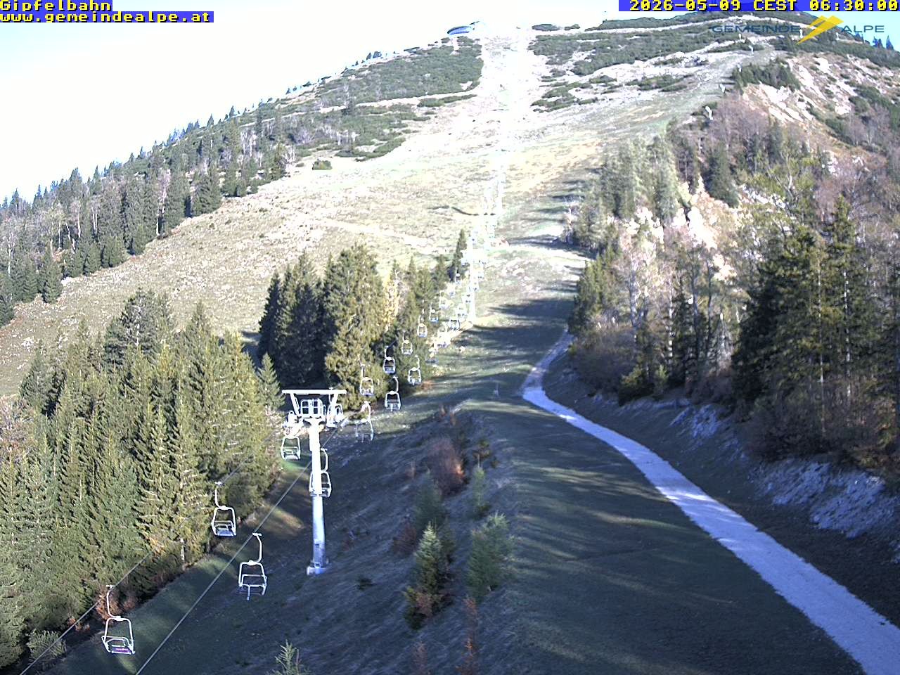 Archiv Foto Webcam Gemeindealpe Gipfelbahn und Gipfel