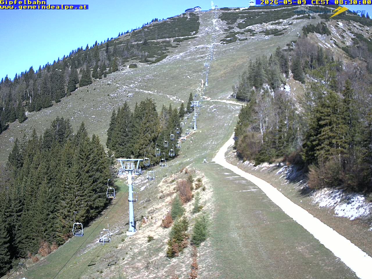 Archiv Foto Webcam Gemeindealpe Gipfelbahn und Gipfel