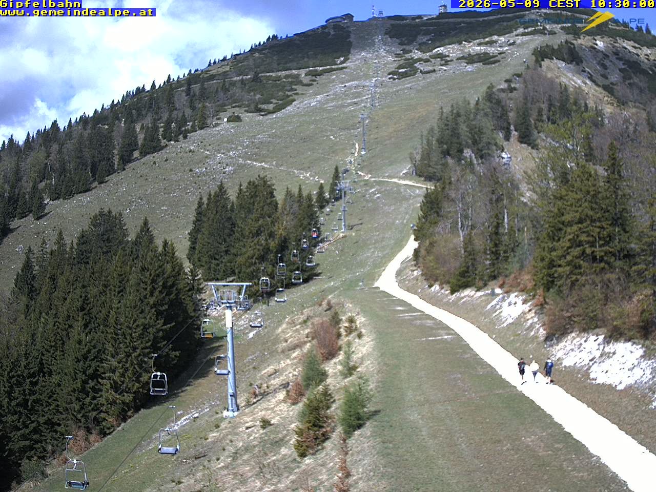 Archiv Foto Webcam Gemeindealpe Gipfelbahn und Gipfel