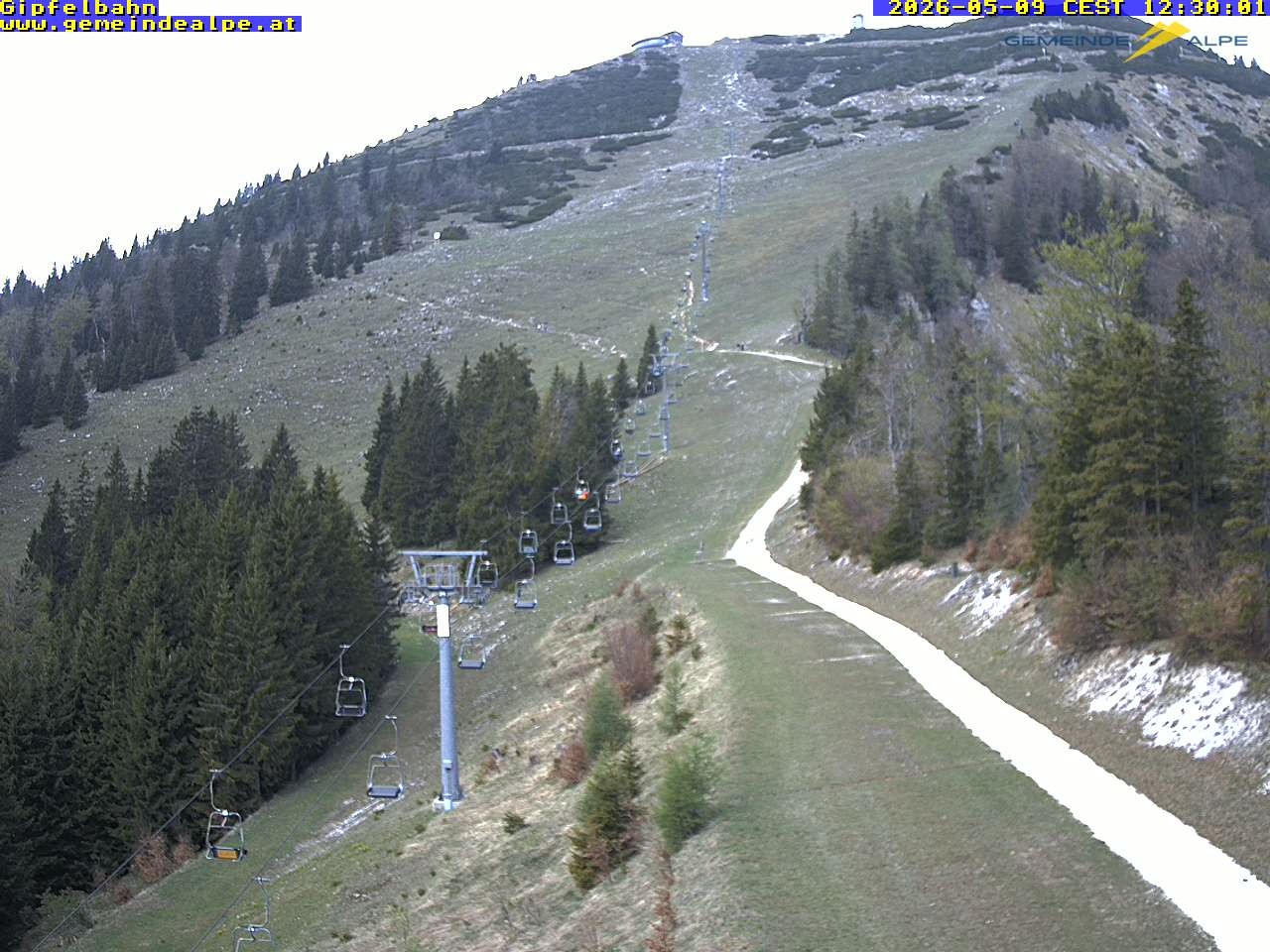 Archiv Foto Webcam Gemeindealpe Gipfelbahn und Gipfel