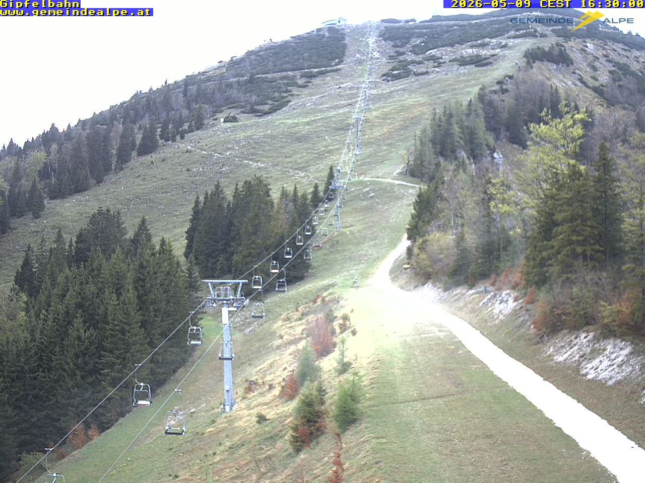 Archiv Foto Webcam Gemeindealpe Gipfelbahn und Gipfel