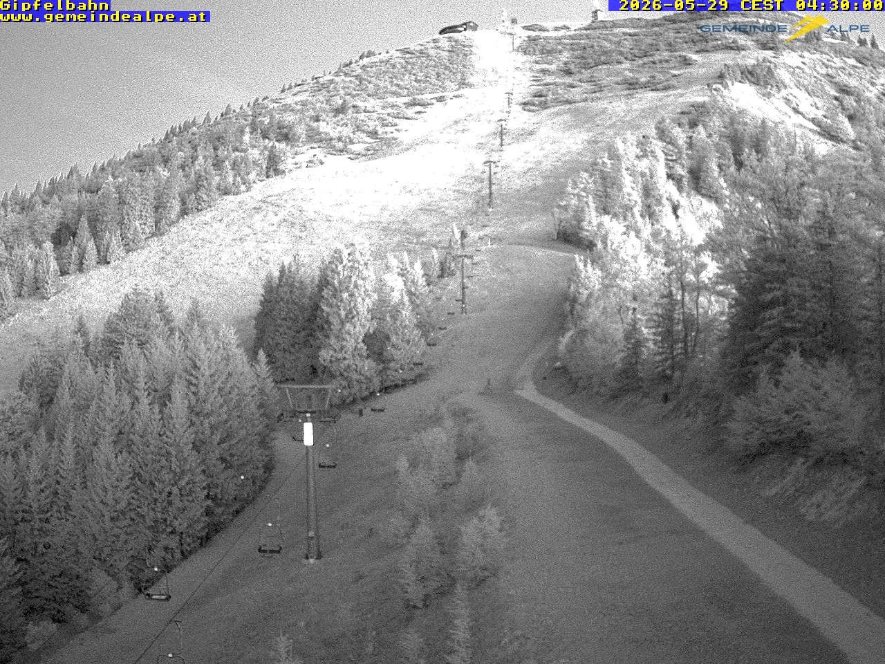 Archiv Foto Webcam Gemeindealpe Gipfelbahn und Gipfel