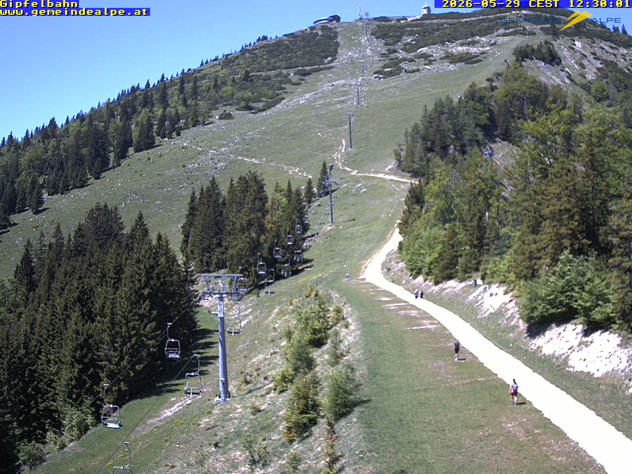 Archiv Foto Webcam Gemeindealpe Gipfelbahn und Gipfel