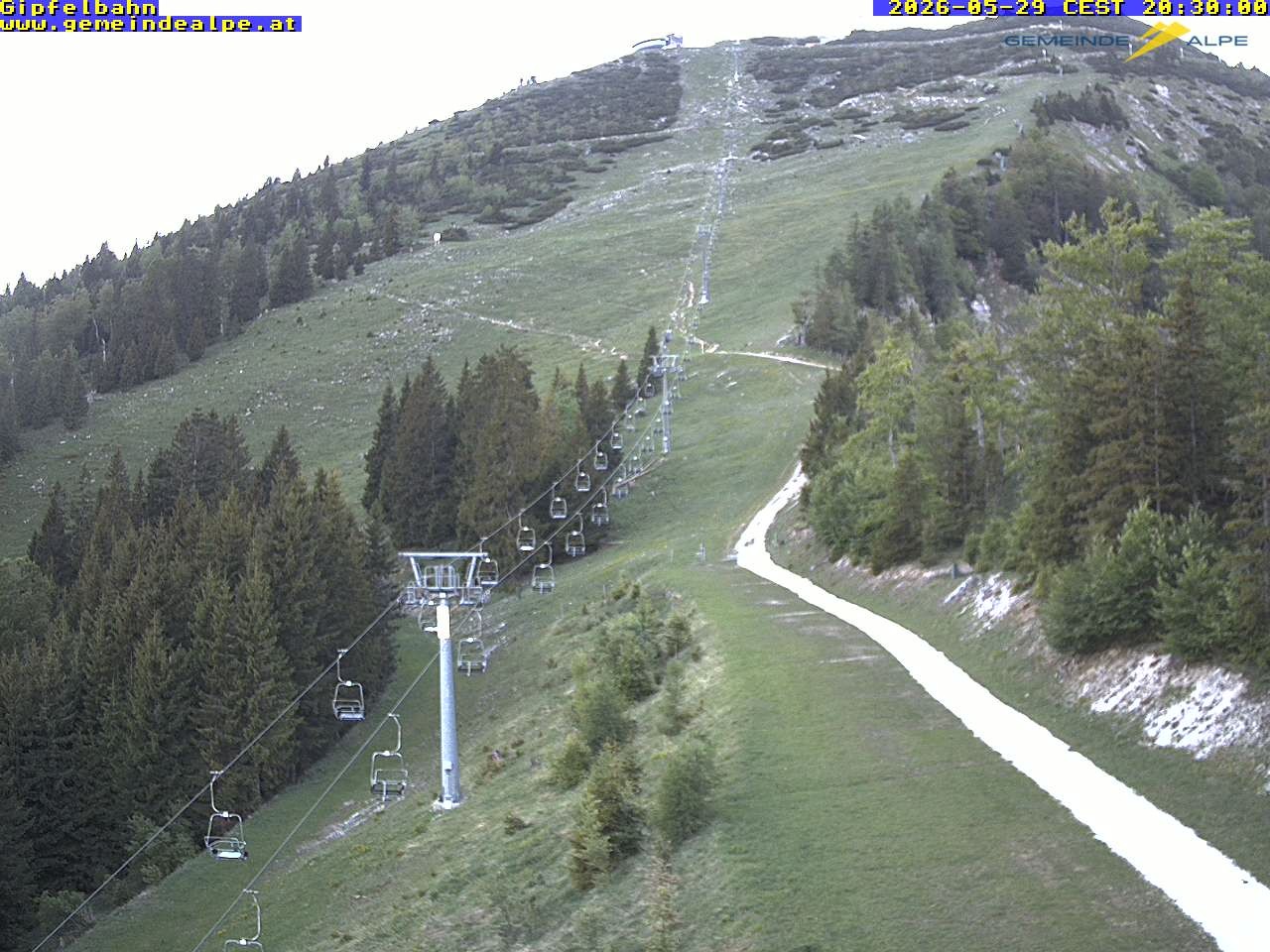 Archiv Foto Webcam Gemeindealpe Gipfelbahn und Gipfel