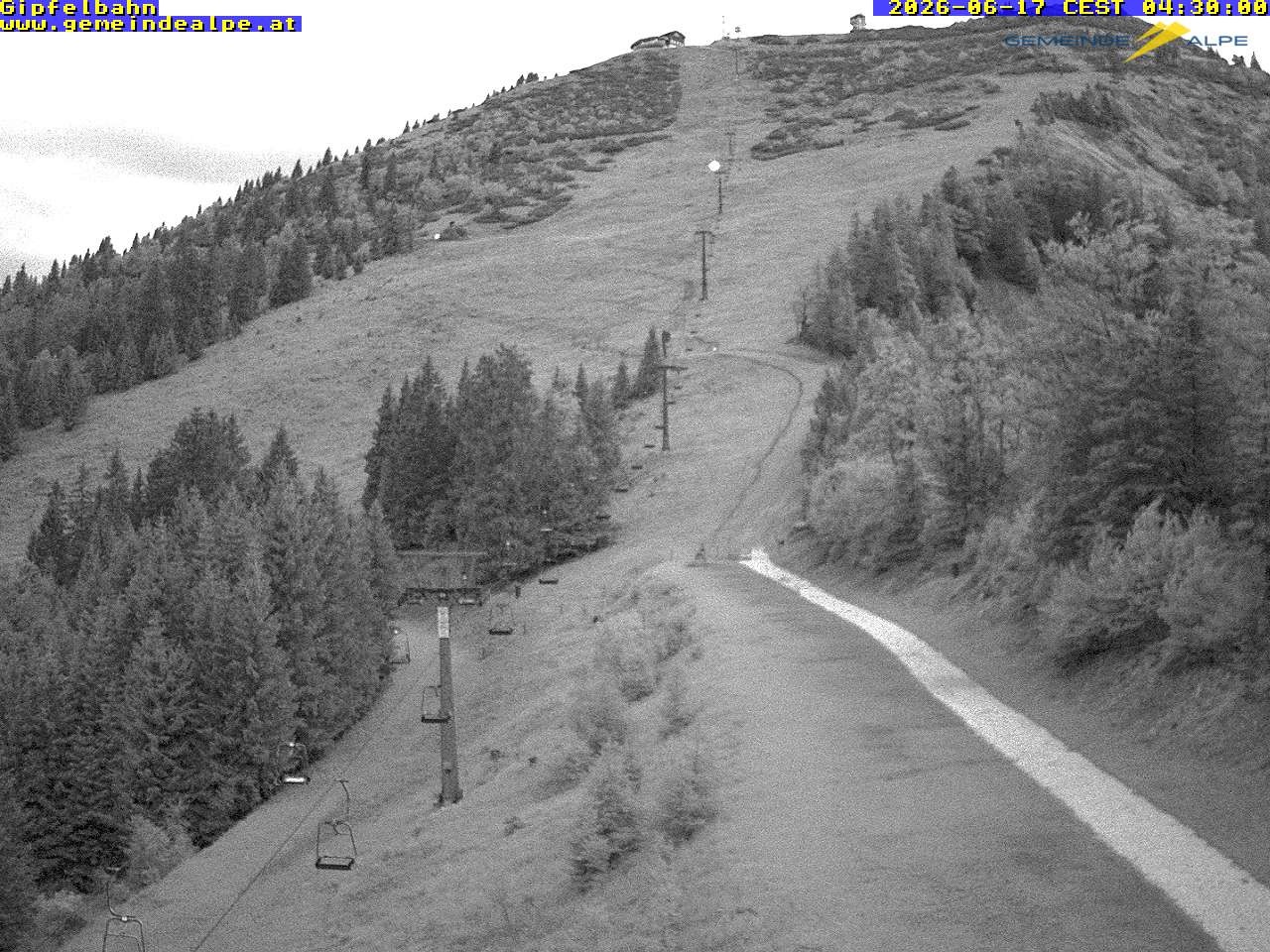 Archiv Foto Webcam Gemeindealpe Gipfelbahn und Gipfel