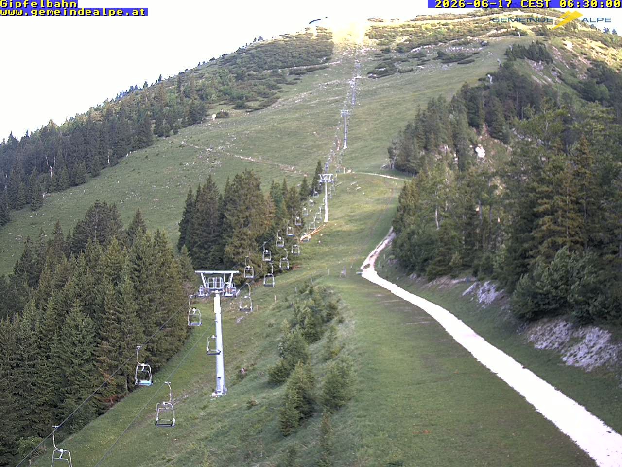 Archiv Foto Webcam Gemeindealpe Gipfelbahn und Gipfel