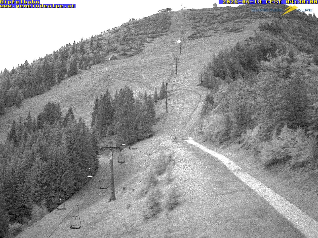 Archiv Foto Webcam Gemeindealpe Gipfelbahn und Gipfel
