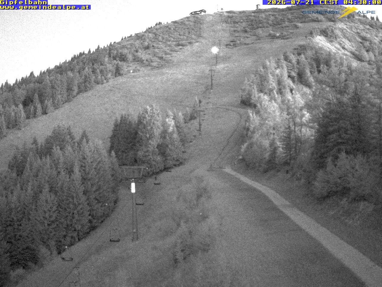 Archiv Foto Webcam Gemeindealpe Gipfelbahn und Gipfel