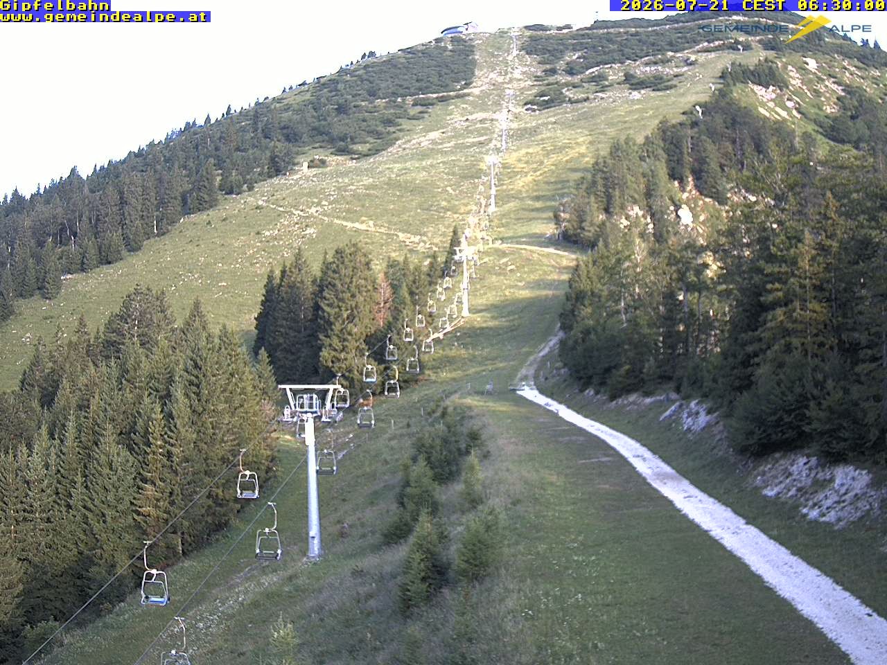 Archiv Foto Webcam Gemeindealpe Gipfelbahn und Gipfel