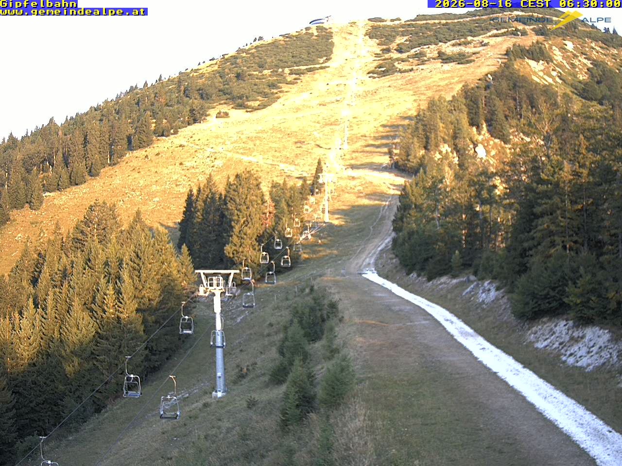 Archiv Foto Webcam Gemeindealpe Gipfelbahn und Gipfel