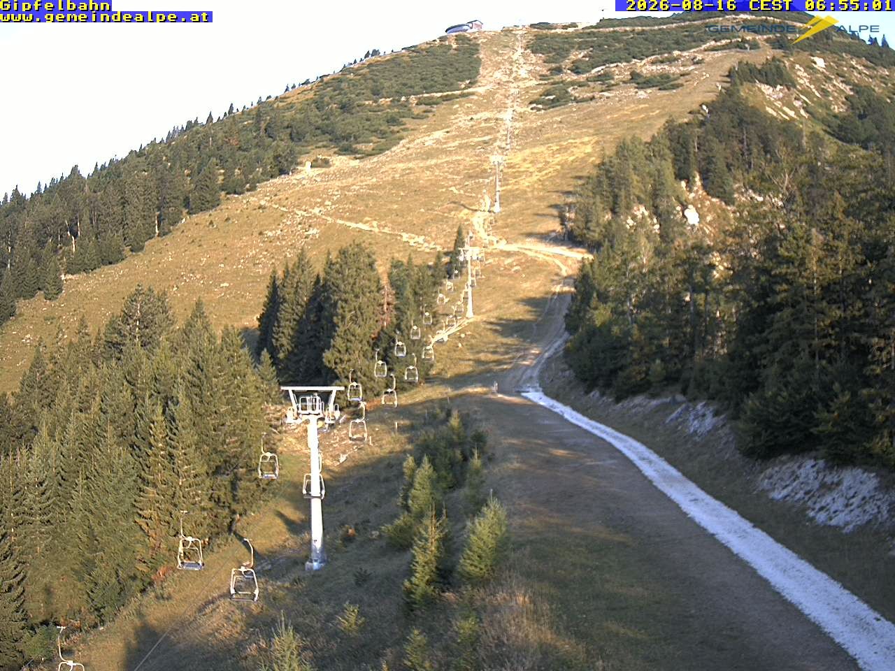 Archiv Foto Webcam Gemeindealpe Gipfelbahn und Gipfel