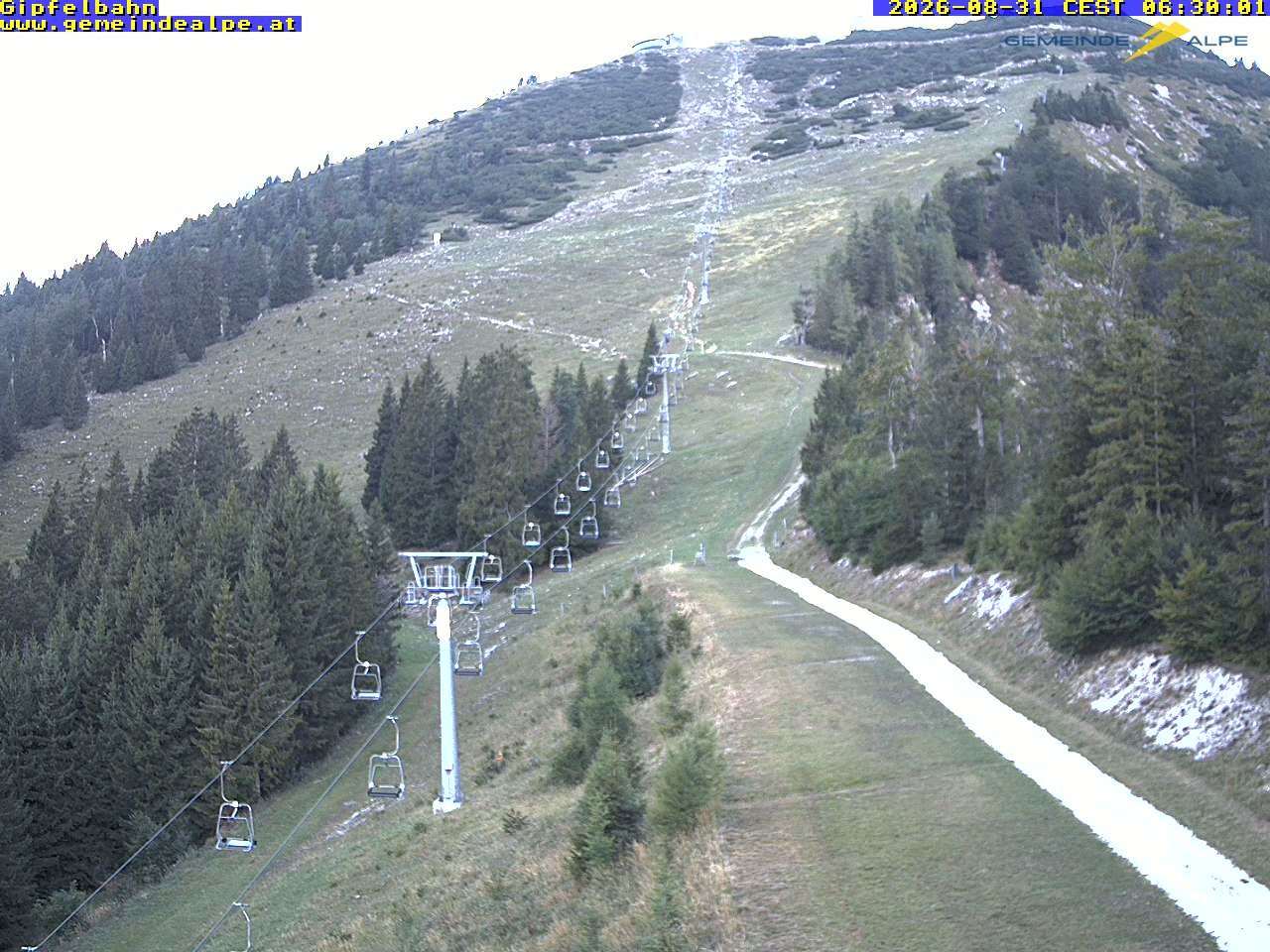 Archiv Foto Webcam Gemeindealpe Gipfelbahn und Gipfel
