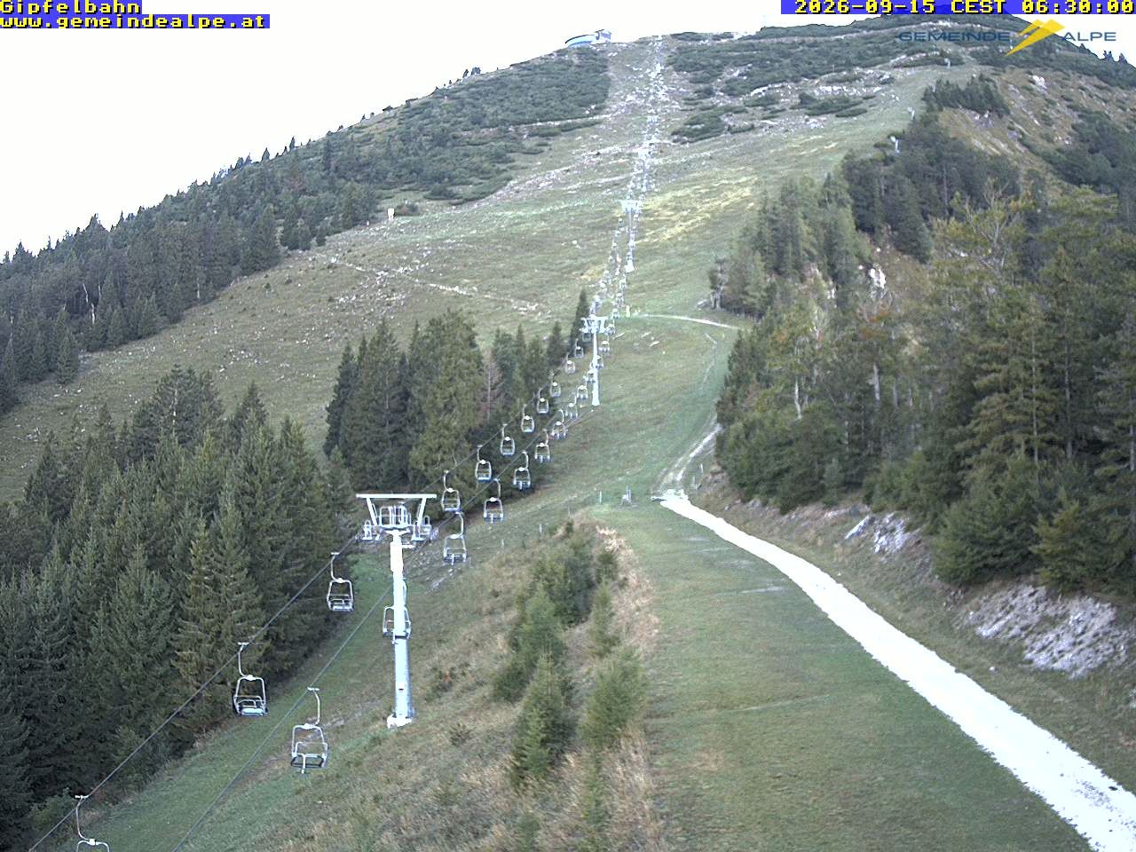 Archiv Foto Webcam Gemeindealpe Gipfelbahn und Gipfel