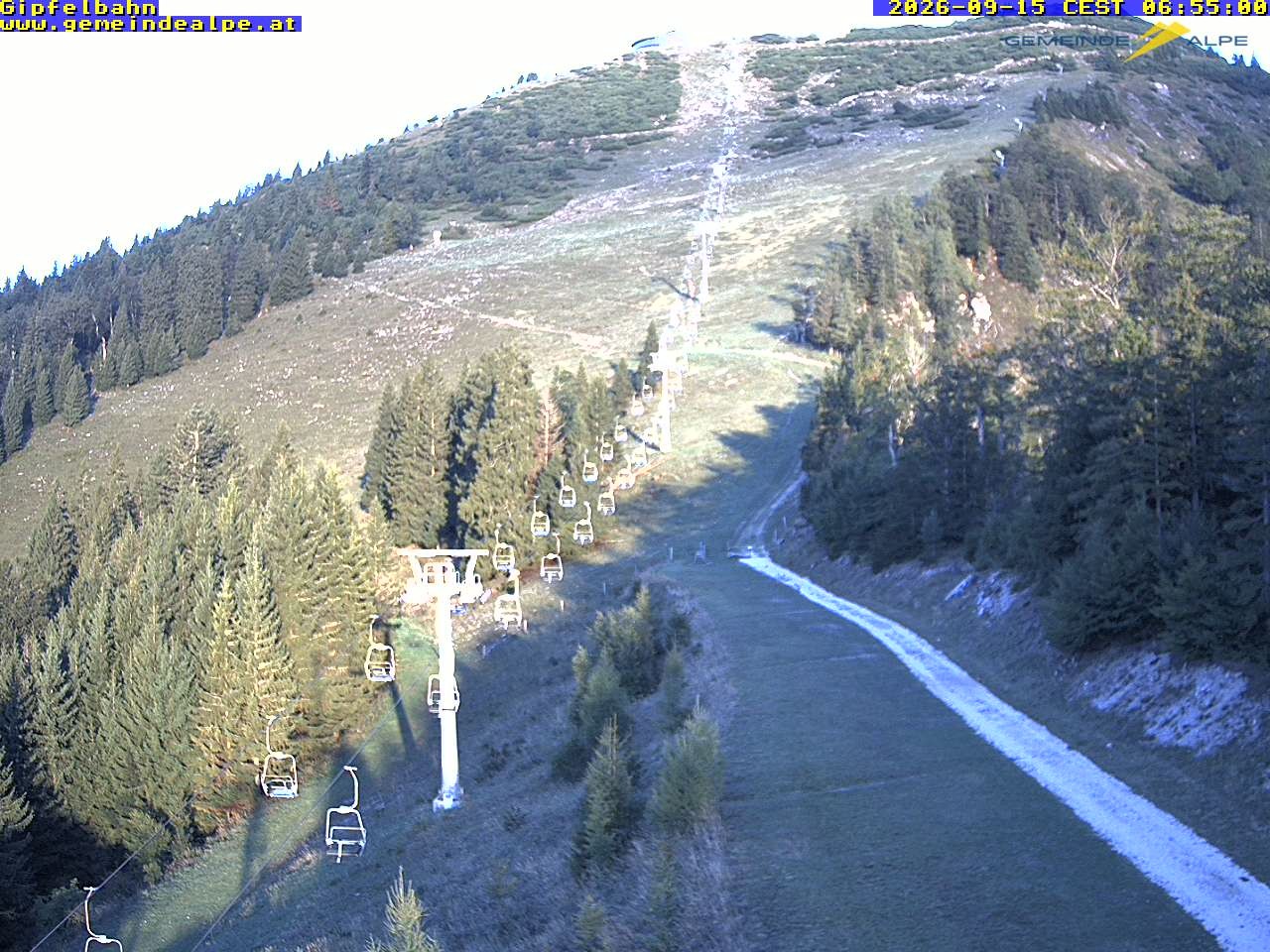 Archiv Foto Webcam Gemeindealpe Gipfelbahn und Gipfel