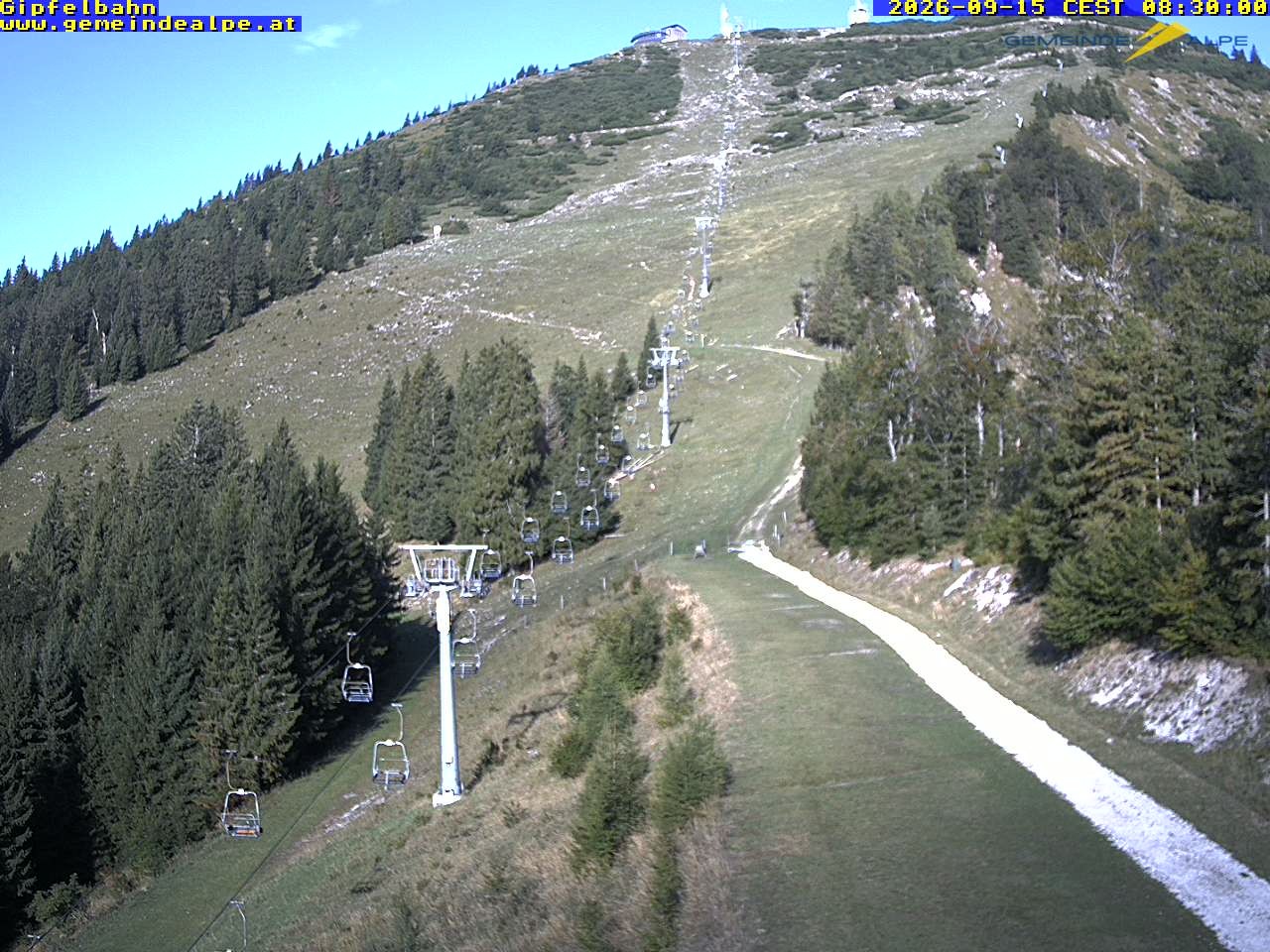 Archiv Foto Webcam Gemeindealpe Gipfelbahn und Gipfel