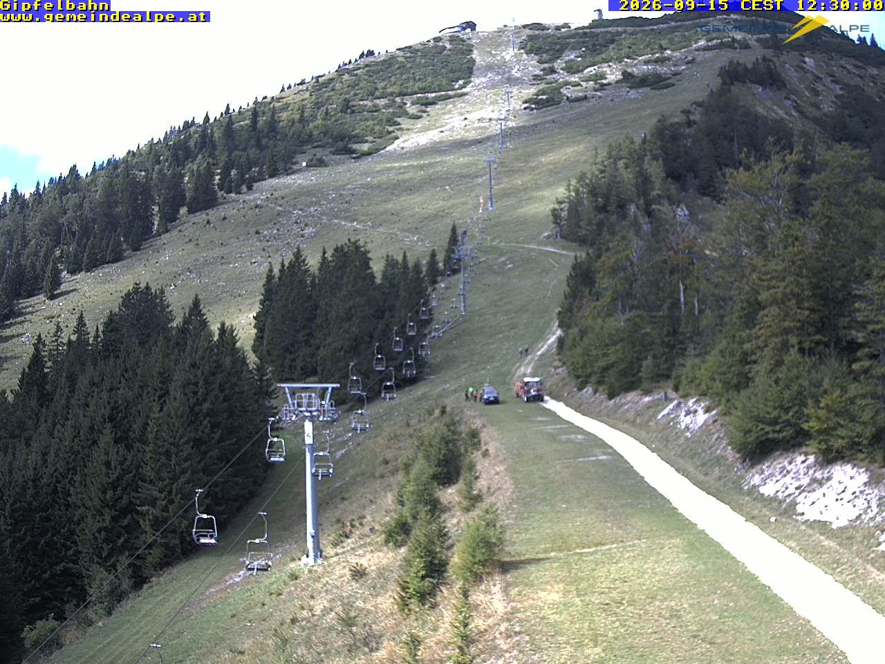 Archiv Foto Webcam Gemeindealpe Gipfelbahn und Gipfel