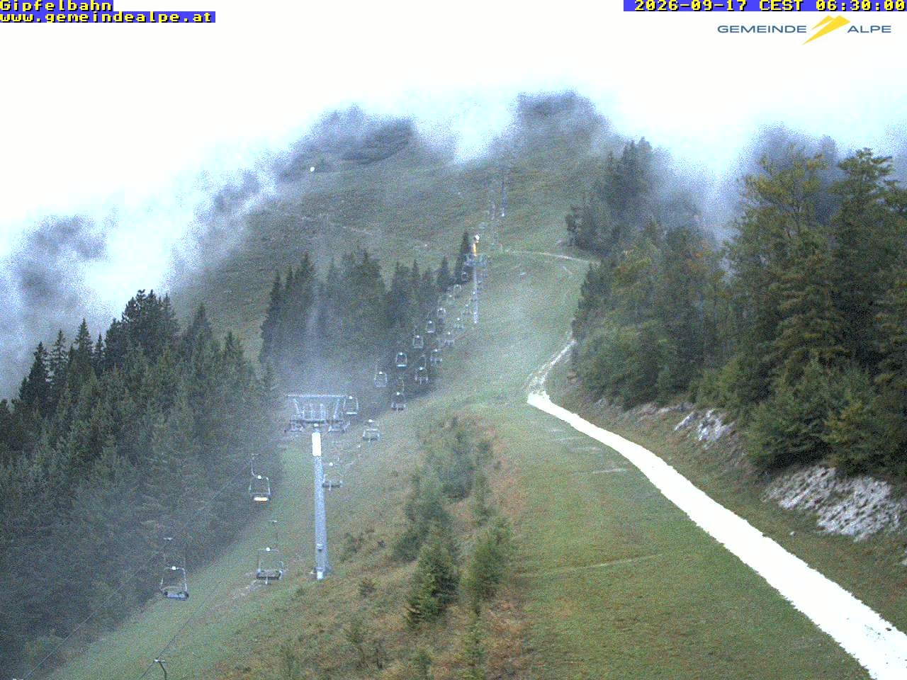 Archiv Foto Webcam Gemeindealpe Gipfelbahn und Gipfel