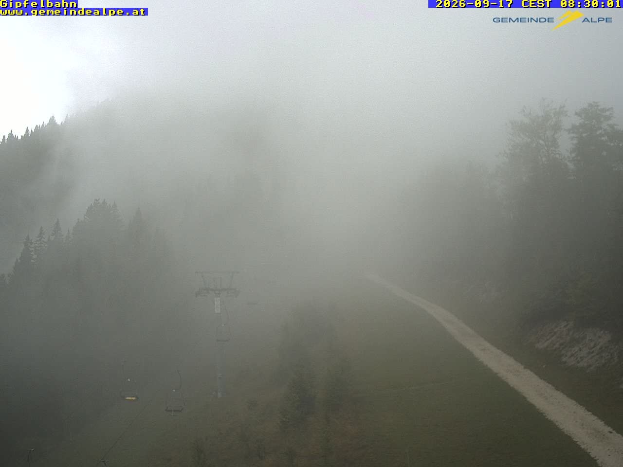Archiv Foto Webcam Gemeindealpe Gipfelbahn und Gipfel
