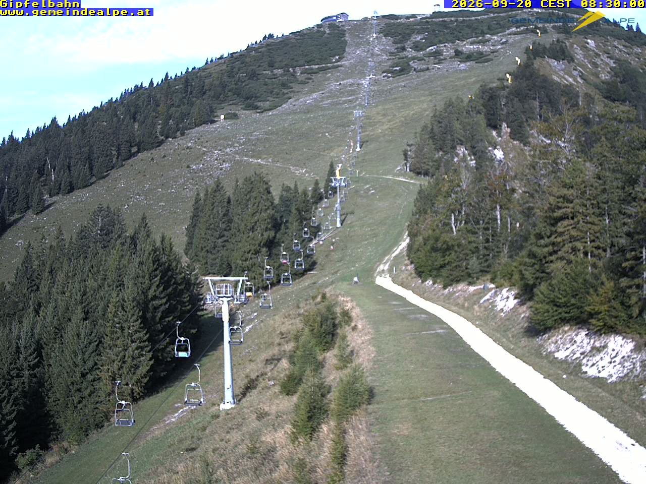 Archiv Foto Webcam Gemeindealpe Gipfelbahn und Gipfel