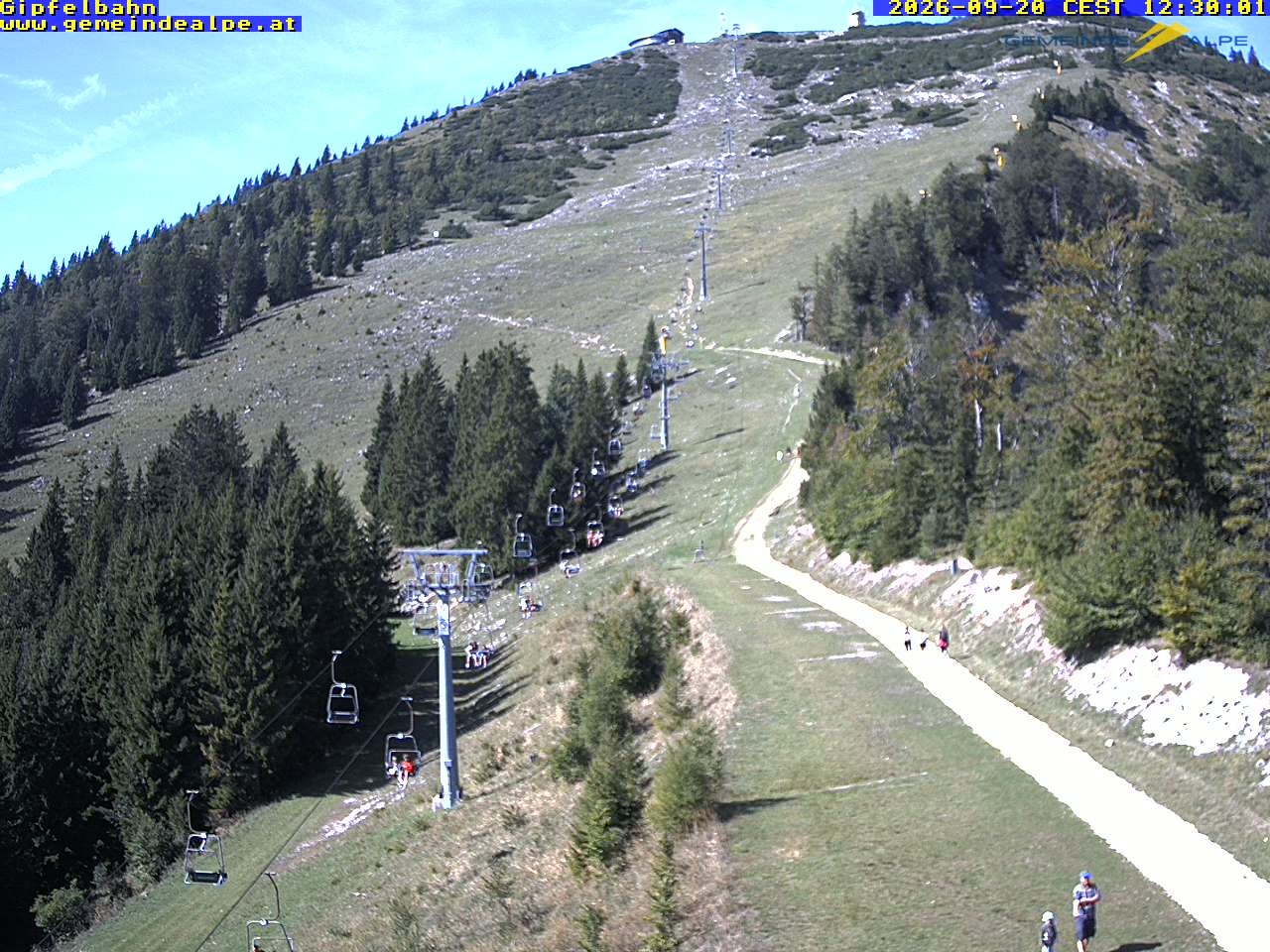 Archiv Foto Webcam Gemeindealpe Gipfelbahn und Gipfel