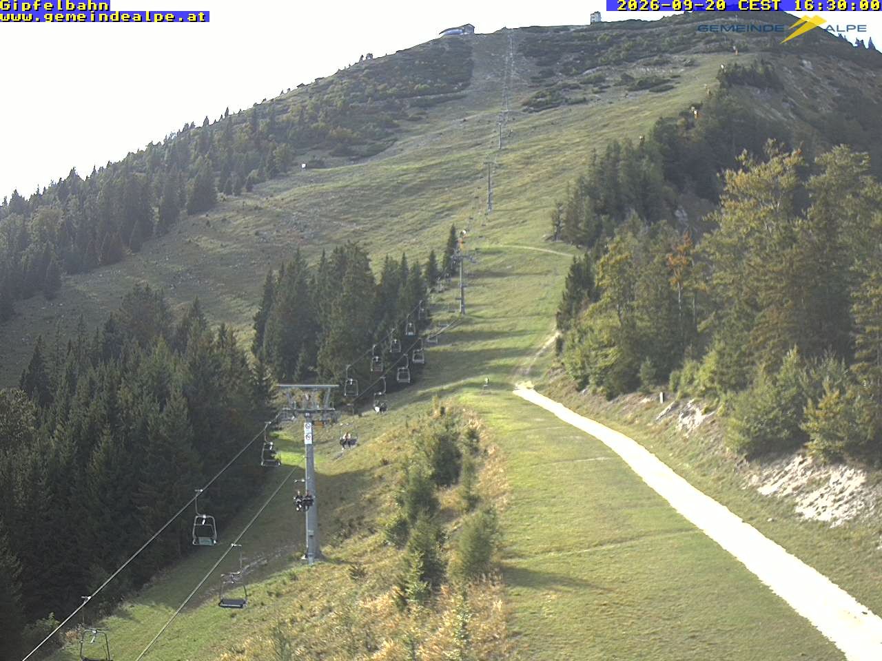 Archiv Foto Webcam Gemeindealpe Gipfelbahn und Gipfel