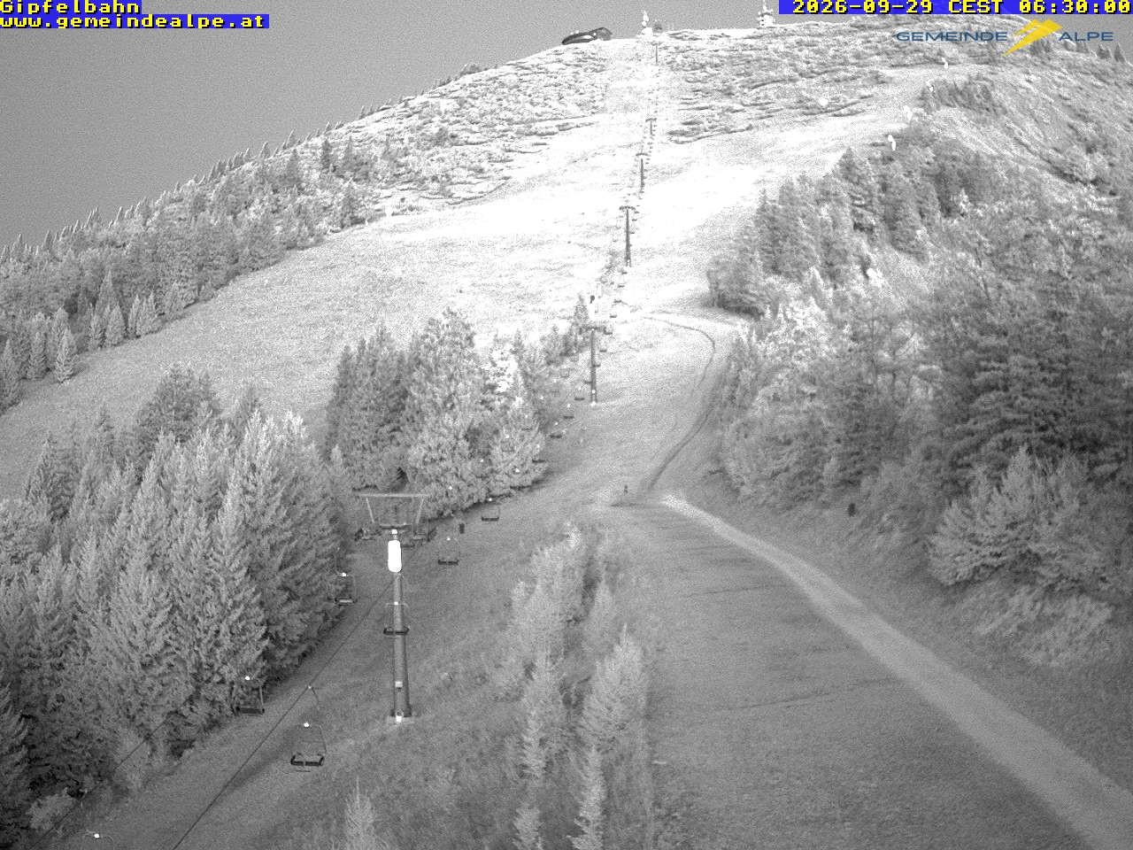 Archiv Foto Webcam Gemeindealpe Gipfelbahn und Gipfel