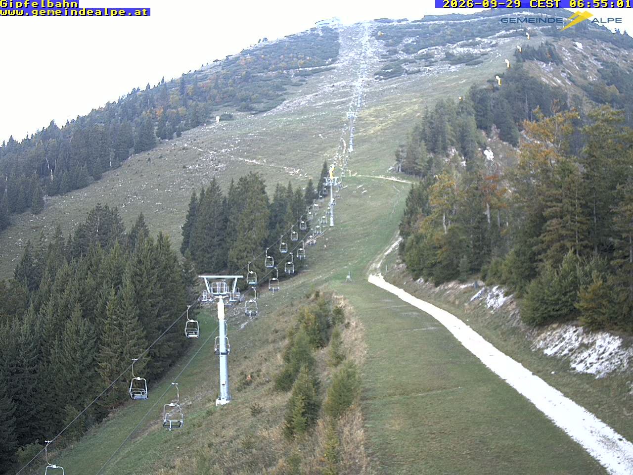 Archiv Foto Webcam Gemeindealpe Gipfelbahn und Gipfel