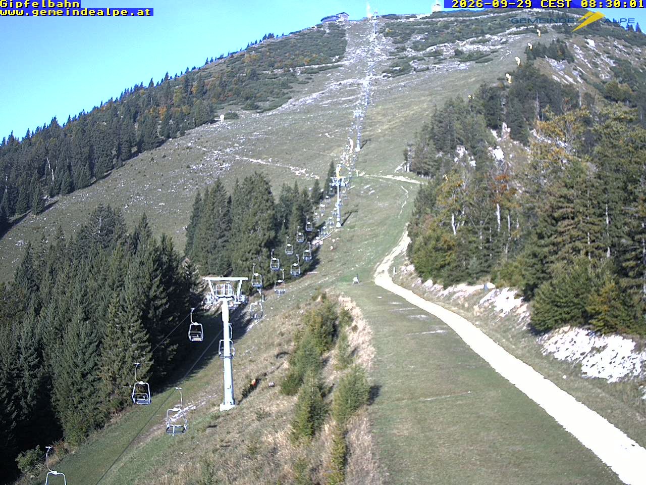Archiv Foto Webcam Gemeindealpe Gipfelbahn und Gipfel