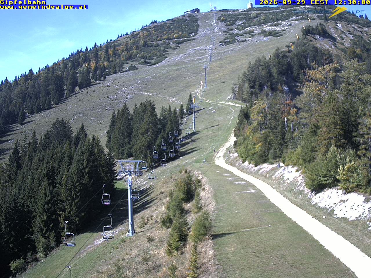 Archiv Foto Webcam Gemeindealpe Gipfelbahn und Gipfel