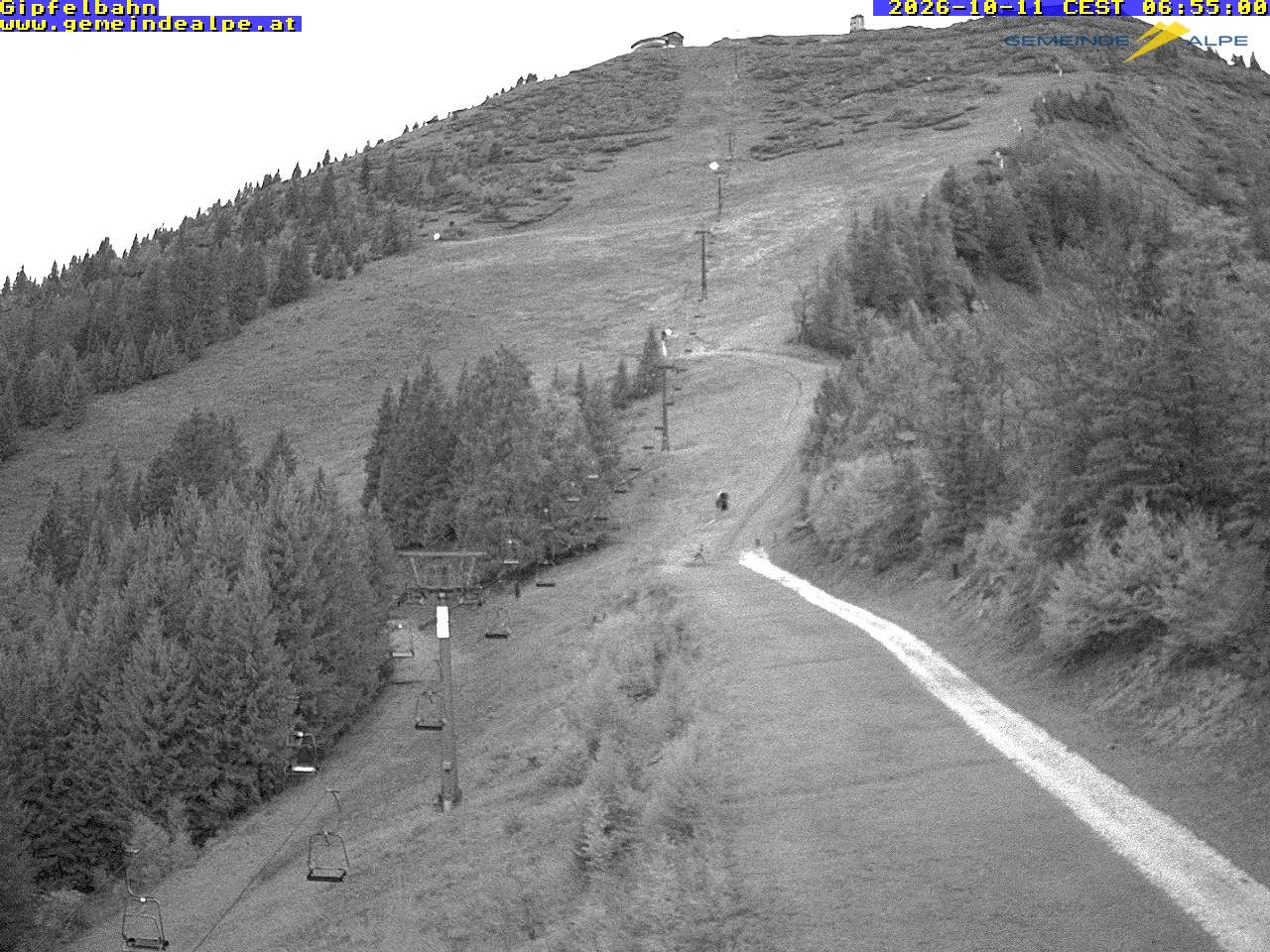 Archiv Foto Webcam Gemeindealpe Gipfelbahn und Gipfel