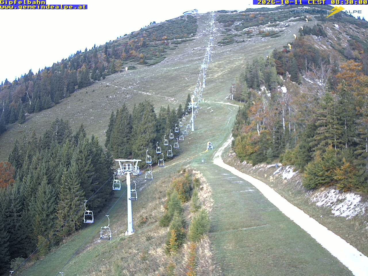 Archiv Foto Webcam Gemeindealpe Gipfelbahn und Gipfel
