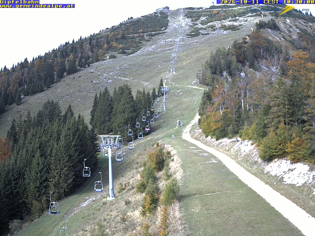 Archiv Foto Webcam Gemeindealpe Gipfelbahn und Gipfel