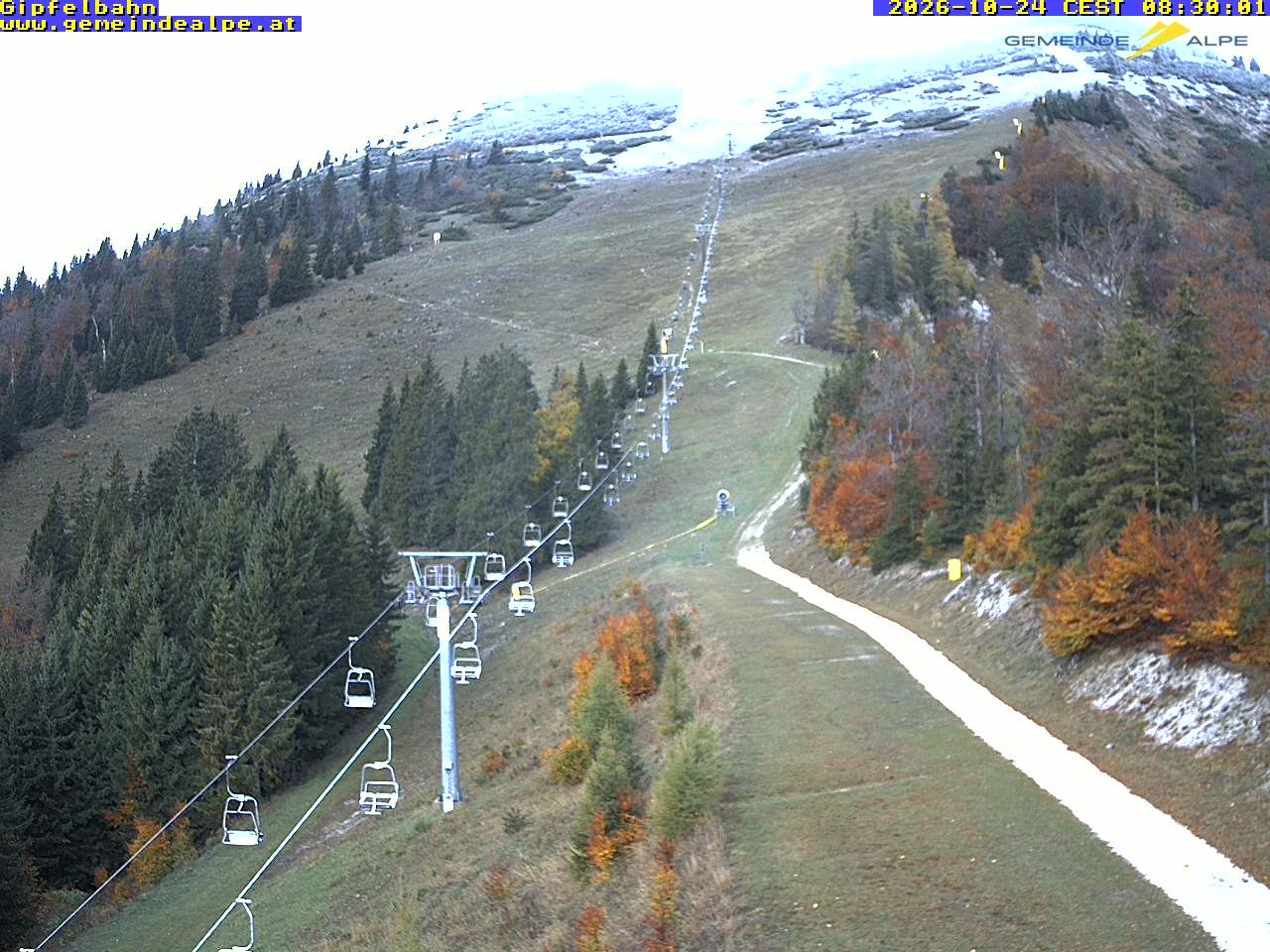 Archiv Foto Webcam Gemeindealpe Gipfelbahn und Gipfel