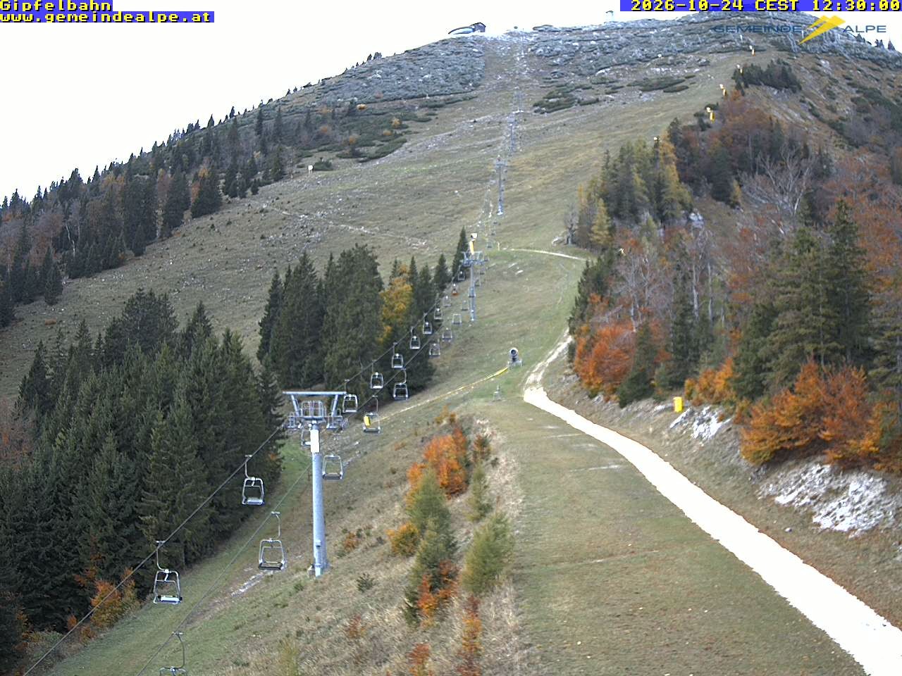 Archiv Foto Webcam Gemeindealpe Gipfelbahn und Gipfel