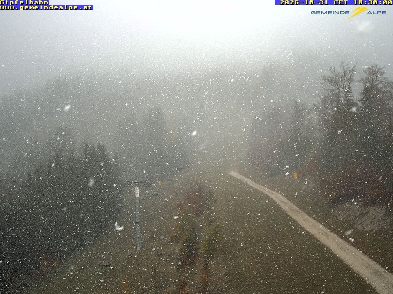 Archiv Foto Webcam Gemeindealpe Gipfelbahn und Gipfel