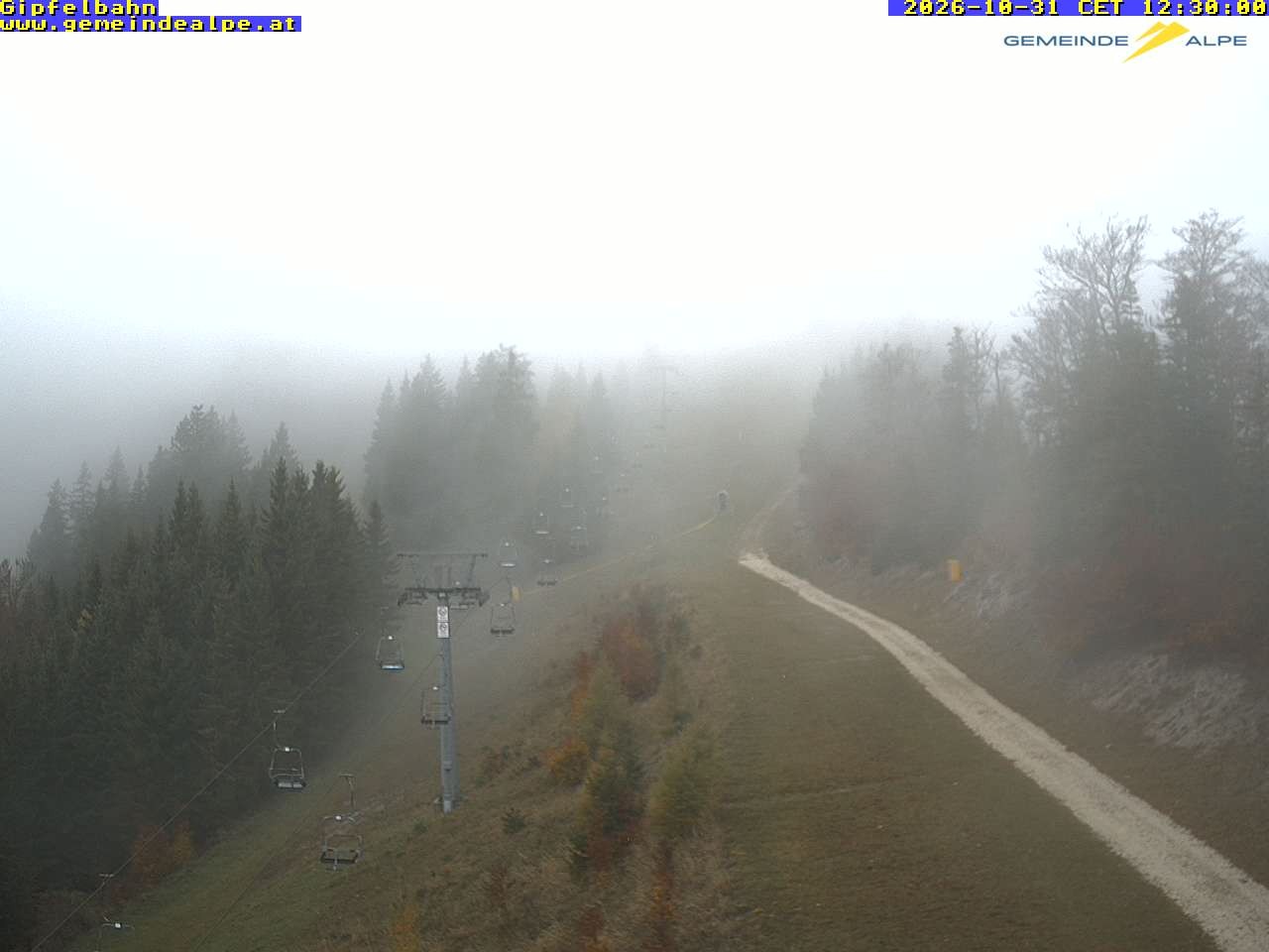 Archiv Foto Webcam Gemeindealpe Gipfelbahn und Gipfel