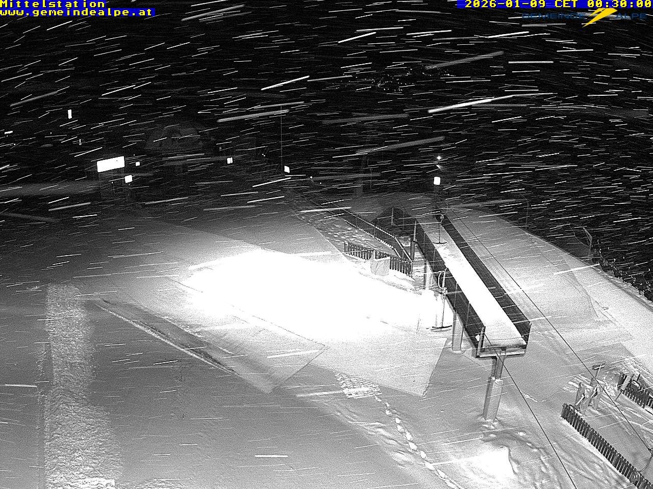 Archiv Foto Webcam Mittelstation Gemeindealpe