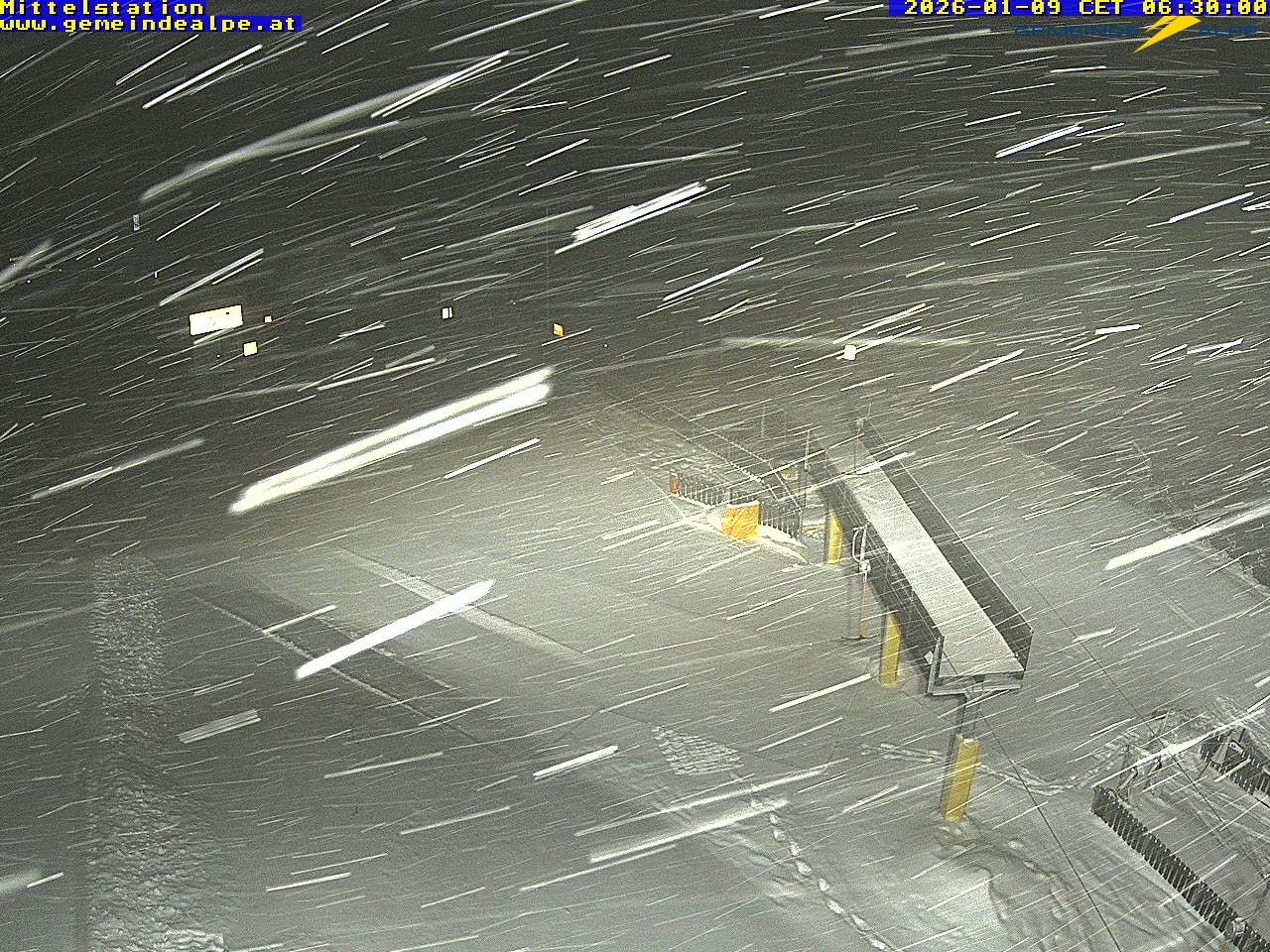 Archiv Foto Webcam Mittelstation Gemeindealpe