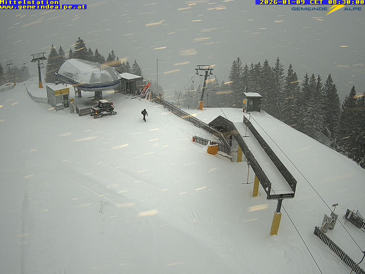 Archiv Foto Webcam Mittelstation Gemeindealpe