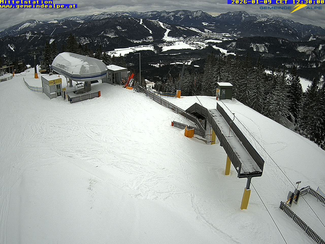 Archiv Foto Webcam Mittelstation Gemeindealpe