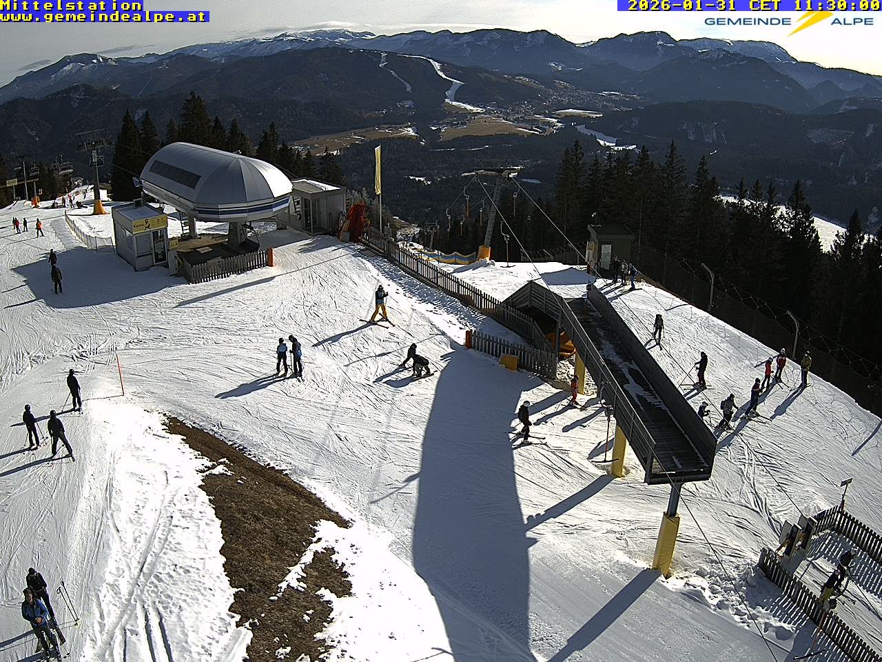 Archiv Foto Webcam Mittelstation Gemeindealpe