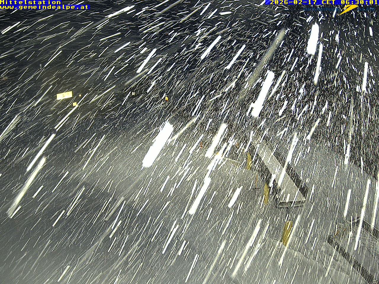 Archiv Foto Webcam Mittelstation Gemeindealpe