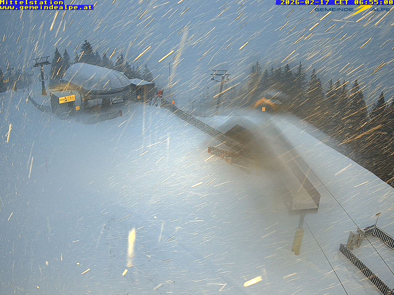 Archiv Foto Webcam Mittelstation Gemeindealpe