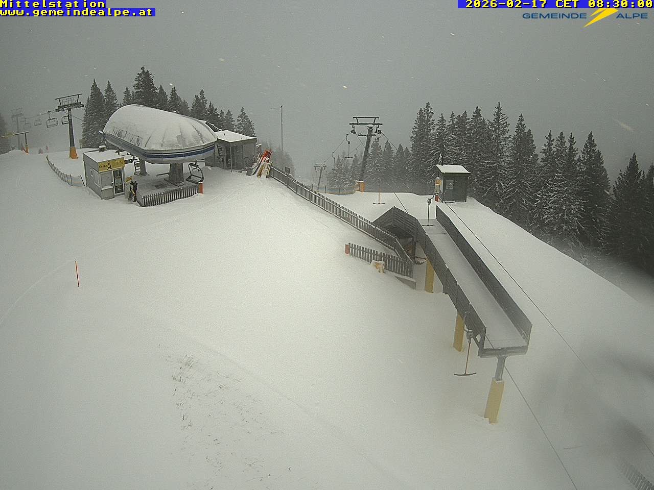 Archiv Foto Webcam Mittelstation Gemeindealpe