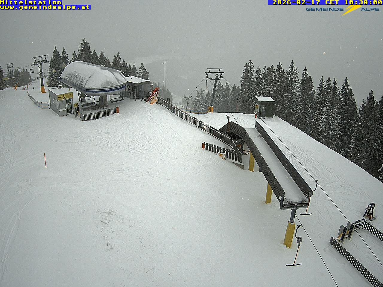 Archiv Foto Webcam Mittelstation Gemeindealpe