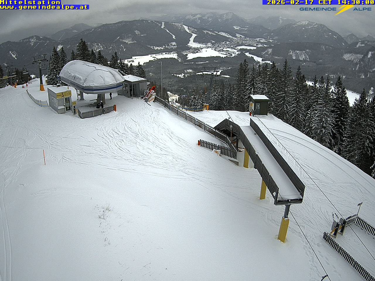 Archiv Foto Webcam Mittelstation Gemeindealpe