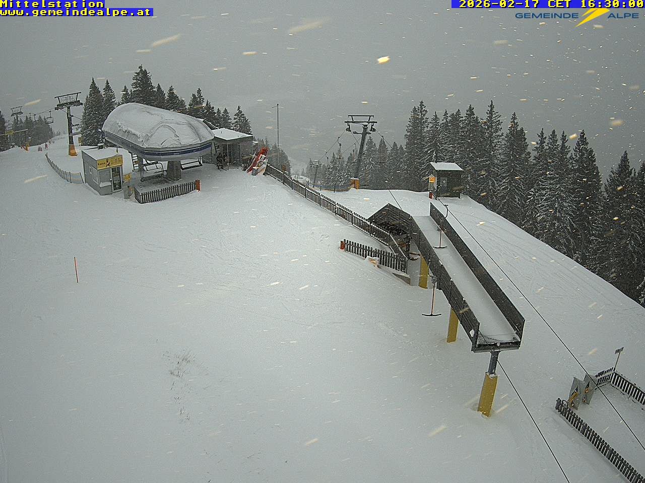 Archiv Foto Webcam Mittelstation Gemeindealpe